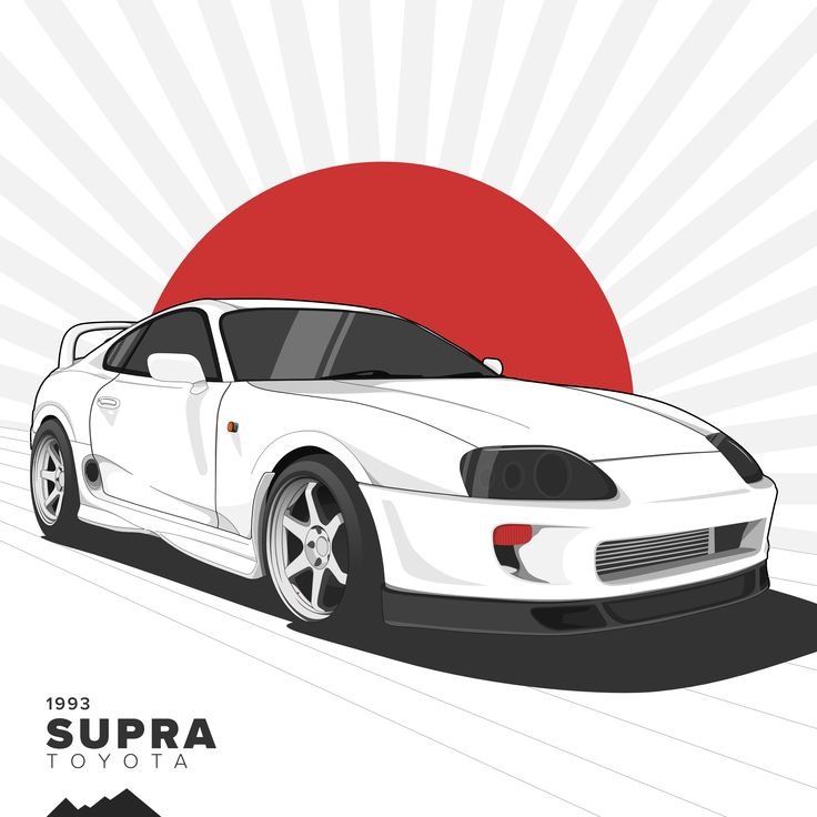 Тойота Супра вектор