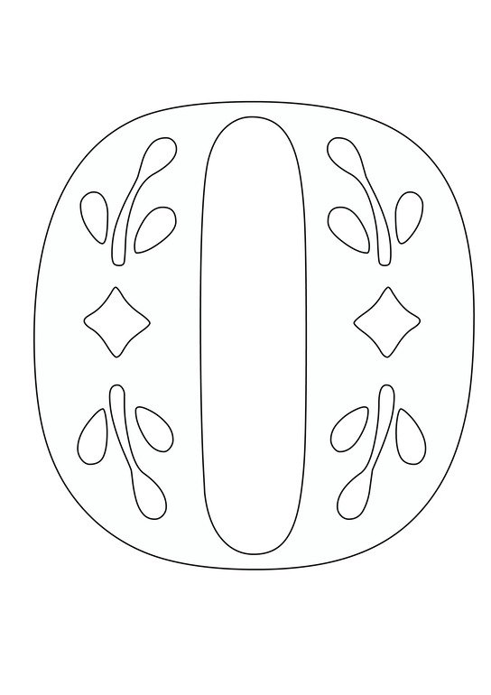 Цифра 0 вытынанка на новый год