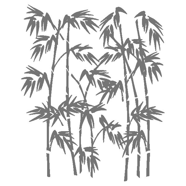 Трафарет бамбук на стену