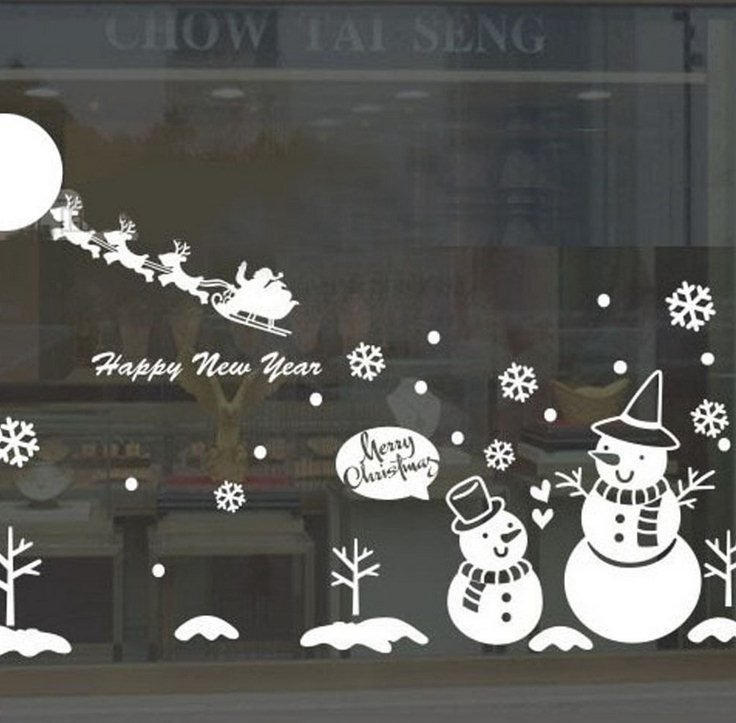 Снеговик на окно