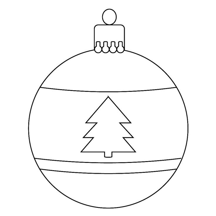 Новогодние шарики раскраска