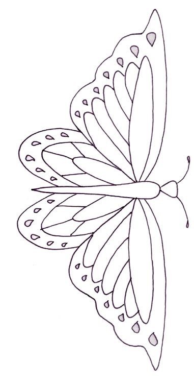 Бабочка трафарет для вышивания