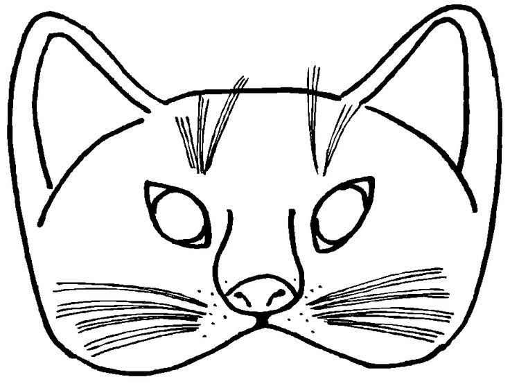 Голова кота раскраска