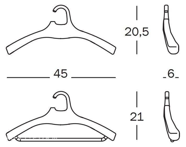 Чертеж вешалки для одежды