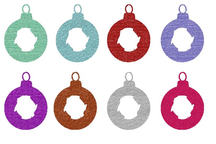 Новогодние шары со вставкой