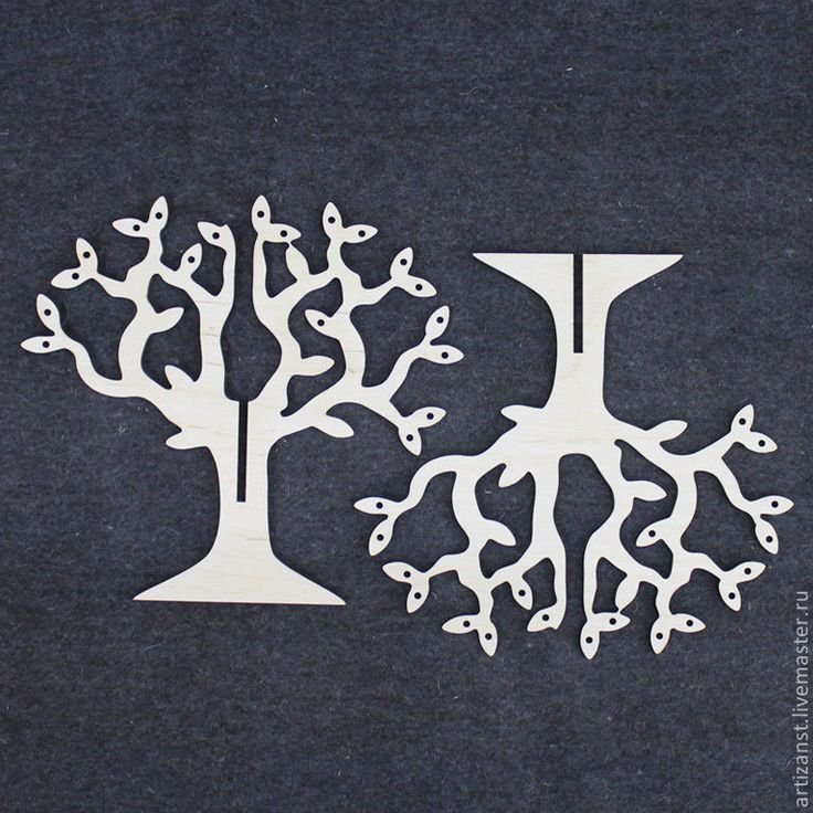 Трафарет объемного дерева