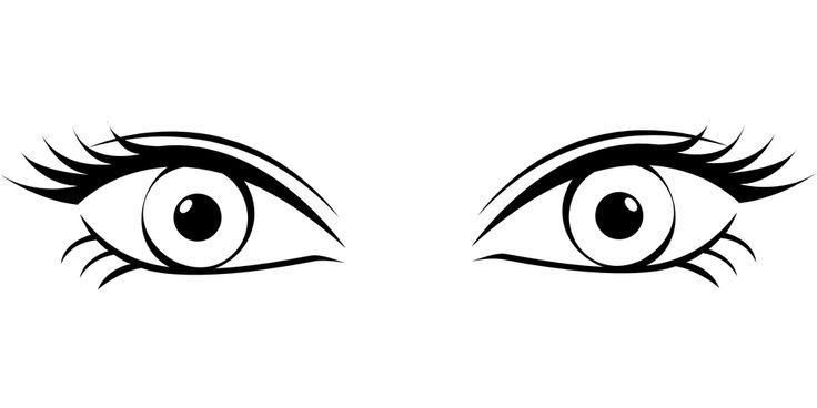 Глаза трафарет