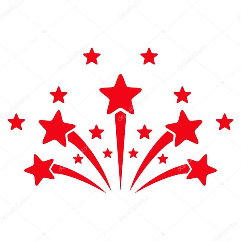 Трафарет салют из звезд