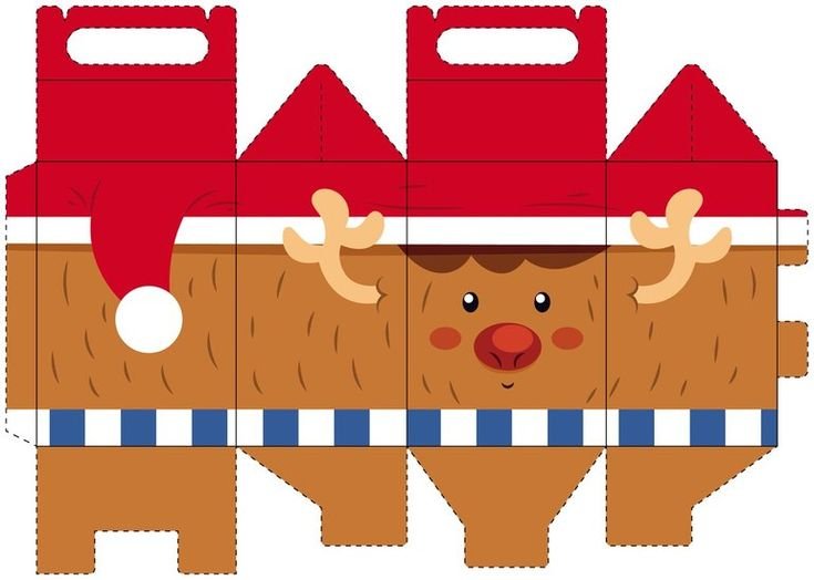 Макет коробки для подарка