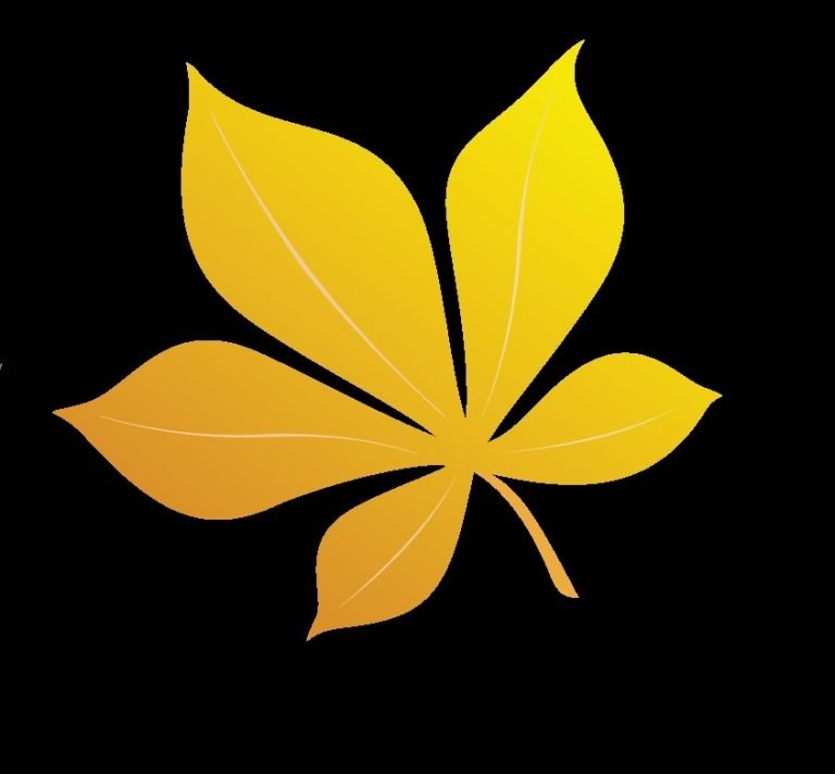 Листья каштана шаблоны для вырезания