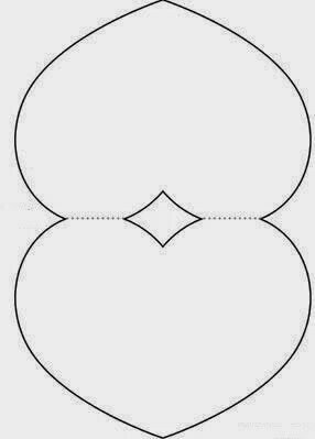 Открытка сердечко трафарет