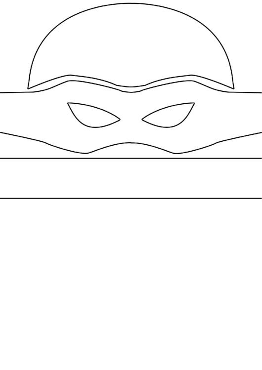 Шаблон маски Черепашки ниндзя