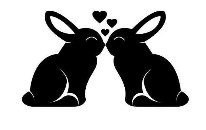 Кролик трафарет