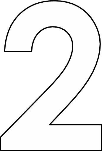 Цифра 2 трафарет