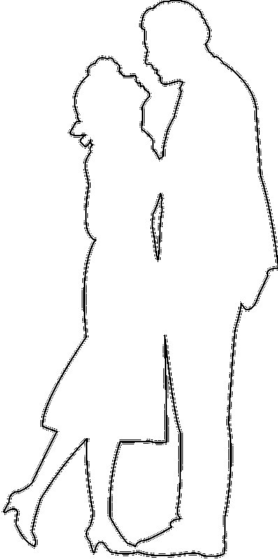 Влюбленные силуэт