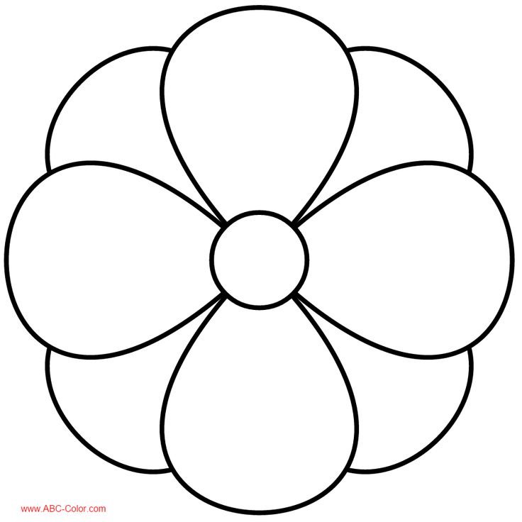Цветок с 7 лепестками раскраска
