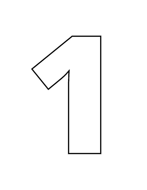 Макет цифры 1