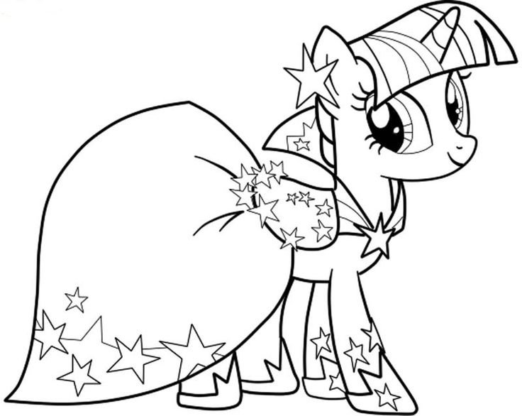 Раскраски my little Pony Искорка