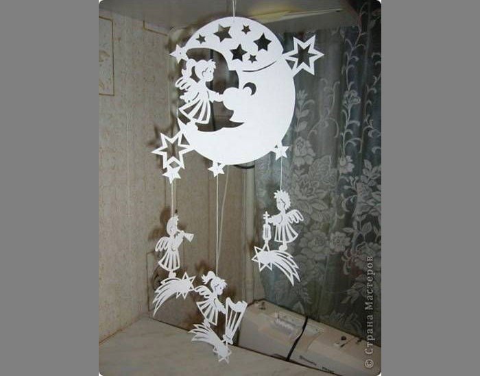 Новогодние подвески из потолочной плитки