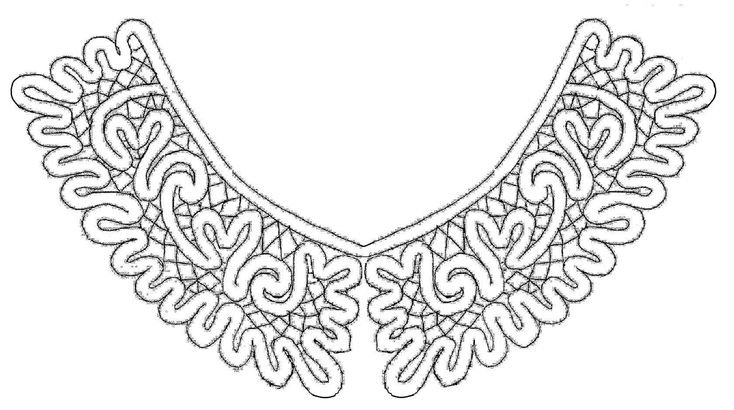 Кружевной воротник на коклюшках сколок