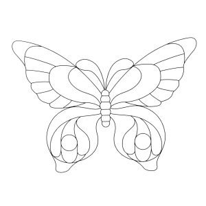 Эскиз витража бабочка