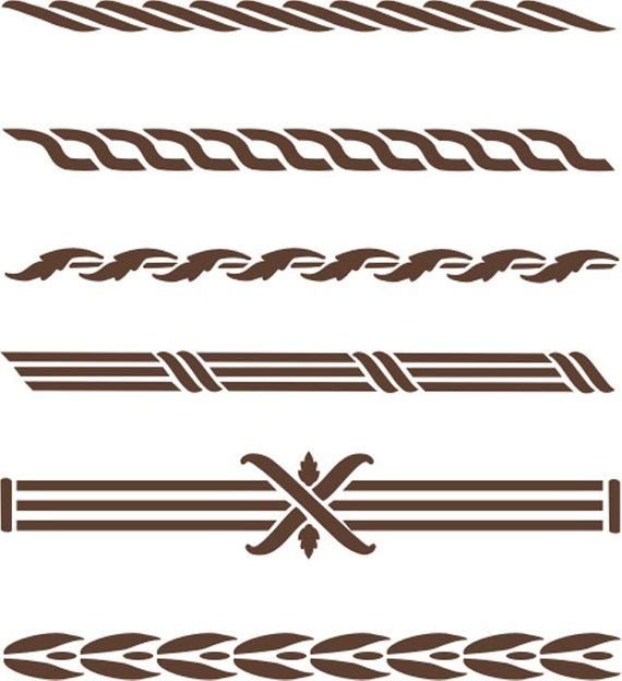 Трафарет косичка