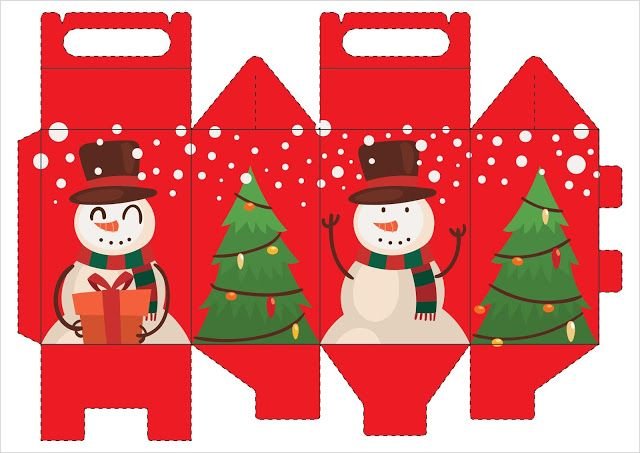 Развертки новогодних коробочек