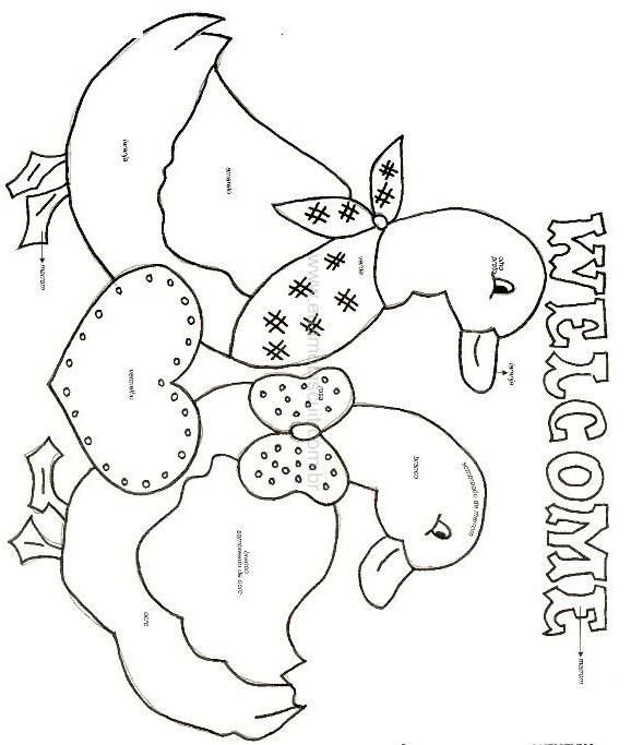 Выкройки аппликаций из ткани