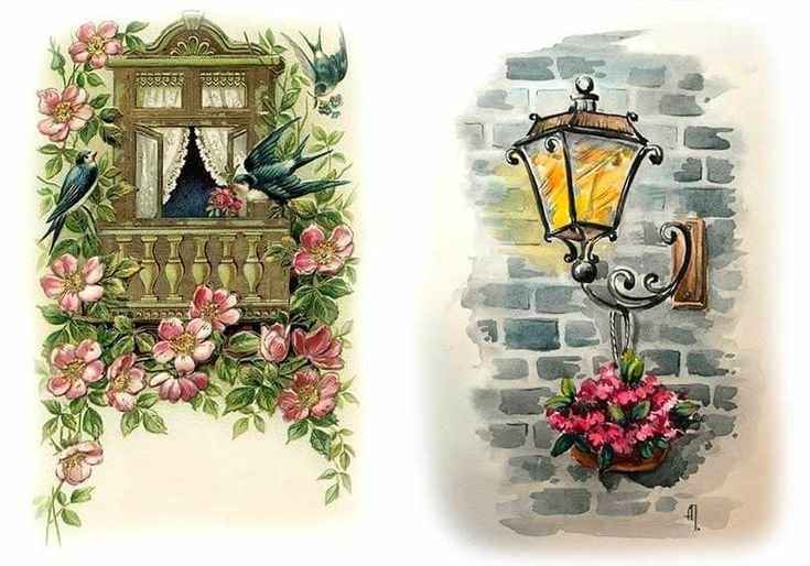 Декупажная карта для чайного домика