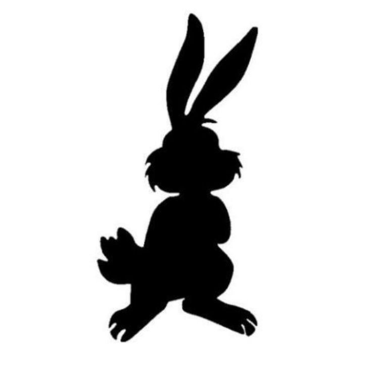 Кролик трафарет