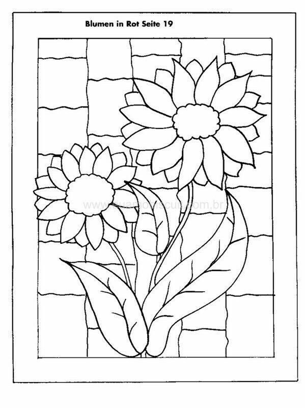 Контур рисунка для витража