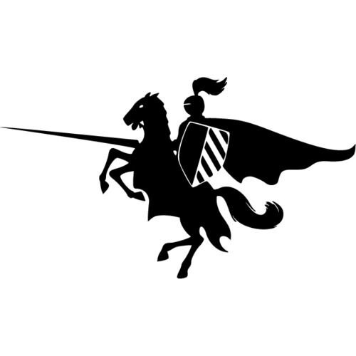 Силуэт средневековый рыцарь