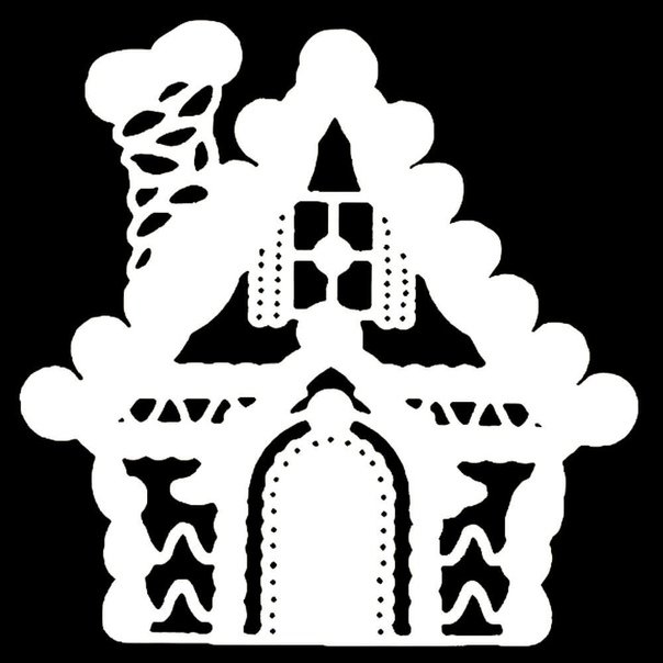 Украшения на окна домики трафареты