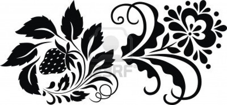 Хохлома трафарет