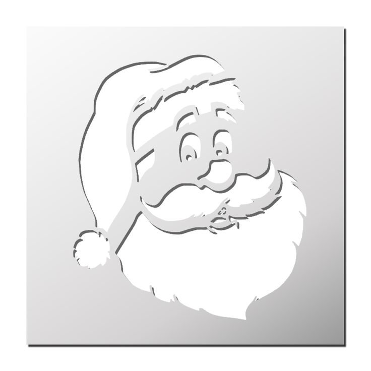 Голова Деда Мороза на окно