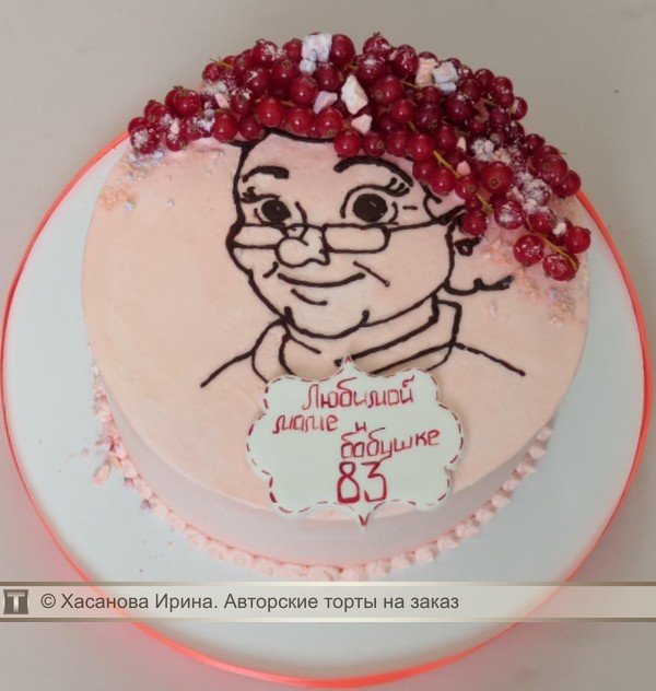 Бабушка картинка на торт