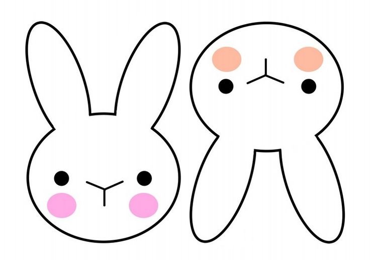 Мордочка зайчика для аппликации