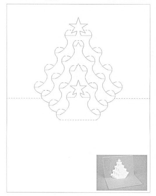 Объемные открытки схемы новогодние