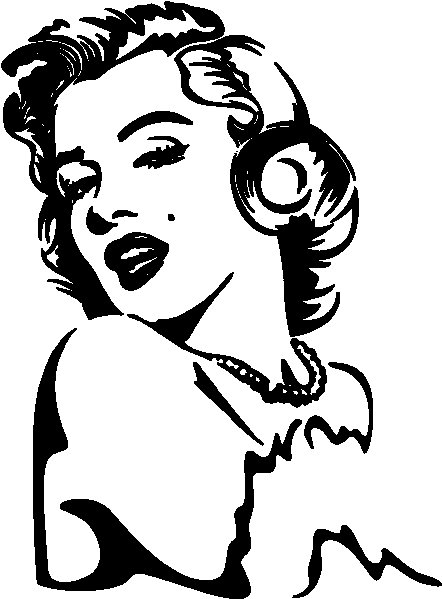 Трафарет Мерлин Монро