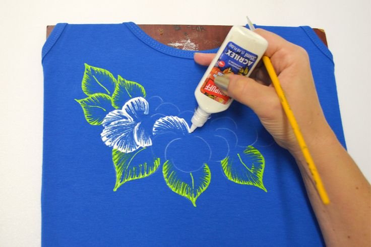 Роспись ткани акриловыми красками