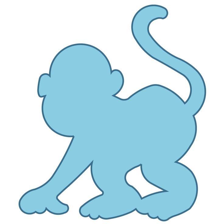 Трафарет обезьяны