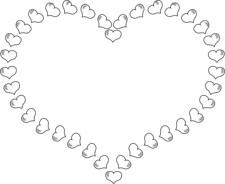 Раскраска сердечки красивые