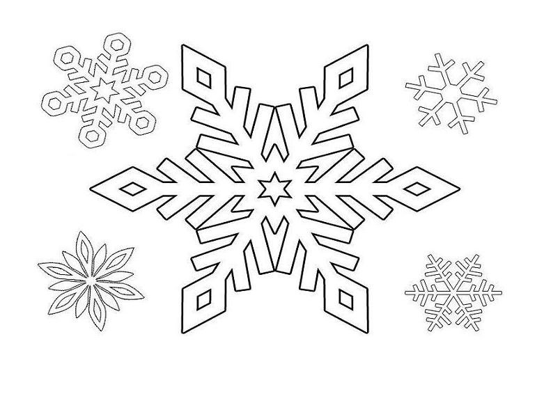 Новогодние трафареты на окна для вырезания снежинки