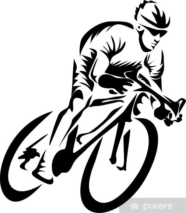 Велосипедист рисунок