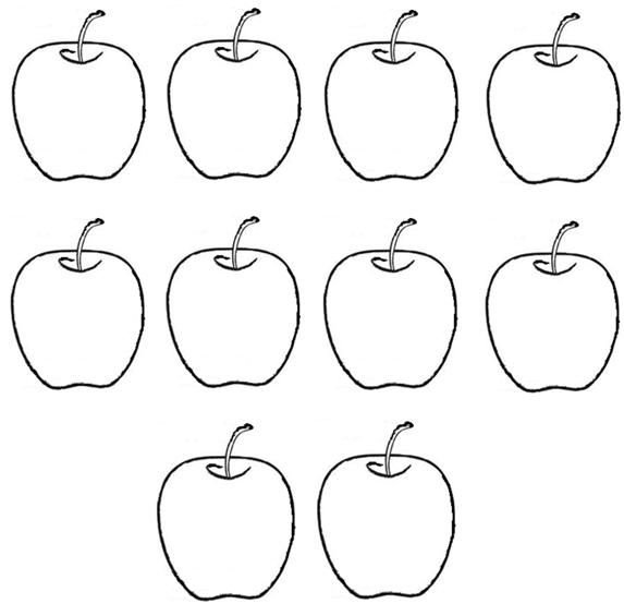 Яблоко трафарет