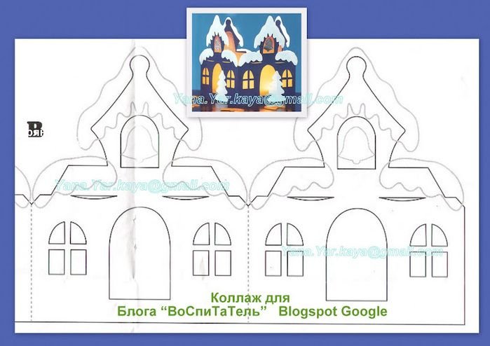 Развертка церкви для макета