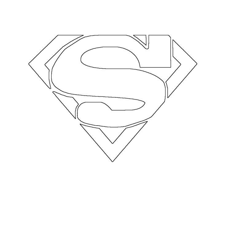 Значок Супермена раскраска