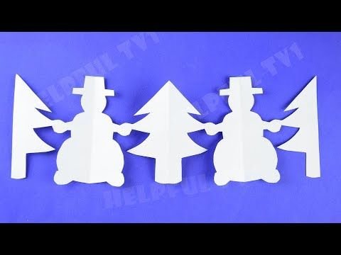 Гирлянда из снеговиков шаблон