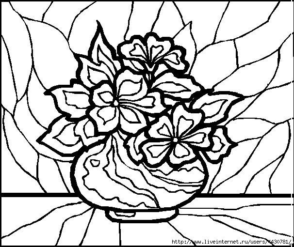 Контуры для витража на стекле