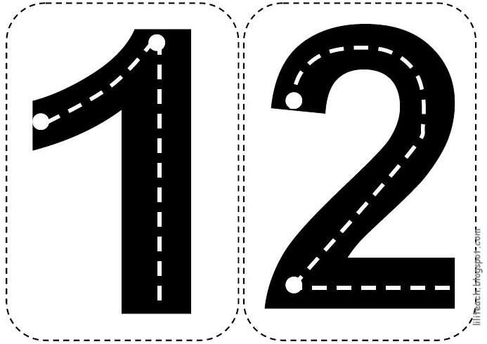 Цифра 2 трафарет